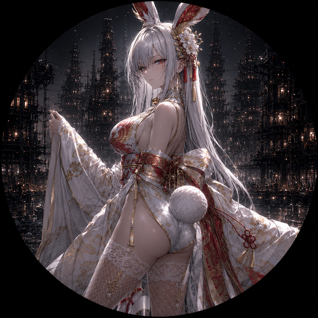 巫女風バニーガール