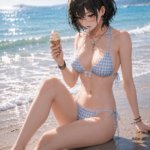 ビキニという言葉を使わない水色のビキニ