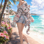猫ちゃんフーディパーカー
