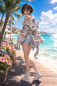 猫ちゃんフーディパーカー