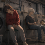 04-H『休息』夕方の洗濯室 象徴ビジュアル画像生成向け構図指示 完全版
