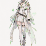 白基調のファンタジーRPGヒロイン風衣装