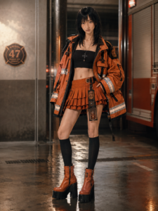 消防服風ファッション