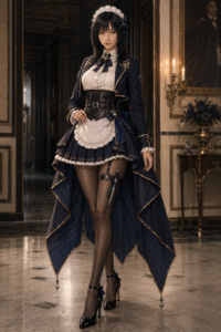 フリルメイドドレス